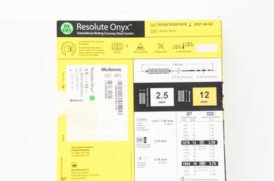 Medtronic RONYX25012UX Resolute Onyx Coronary Stnt System 2.5mm x 12mm (x)